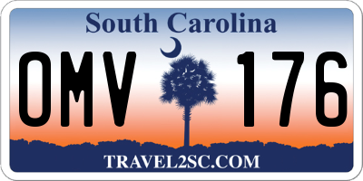 SC license plate OMV176