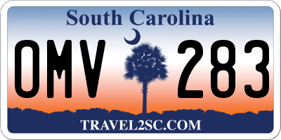 SC license plate OMV283