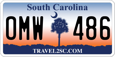 SC license plate OMW486