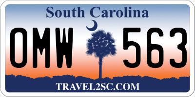 SC license plate OMW563