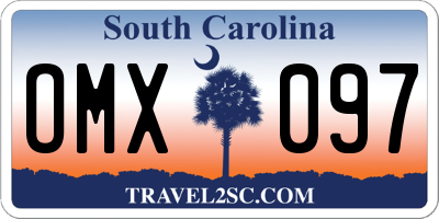 SC license plate OMX097