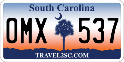 SC license plate OMX537