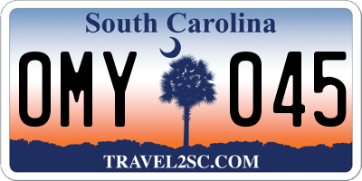 SC license plate OMY045