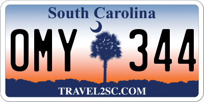 SC license plate OMY344