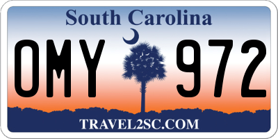 SC license plate OMY972