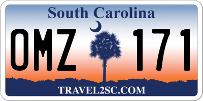 SC license plate OMZ171