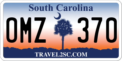 SC license plate OMZ370