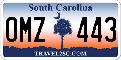 SC license plate OMZ443