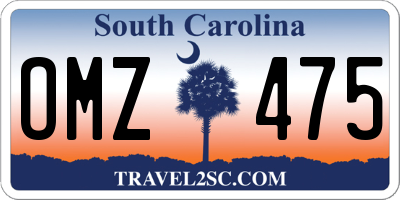 SC license plate OMZ475