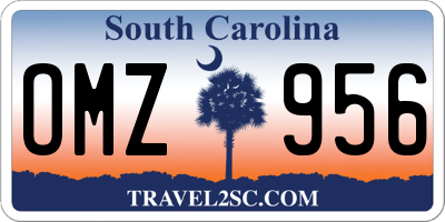 SC license plate OMZ956
