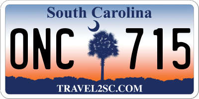 SC license plate ONC715