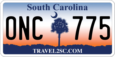 SC license plate ONC775