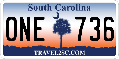 SC license plate ONE736