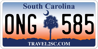 SC license plate ONG585
