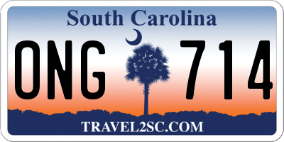 SC license plate ONG714