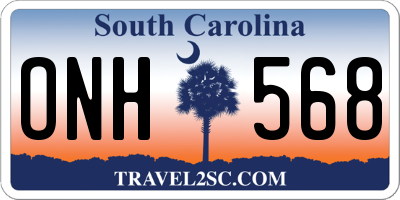 SC license plate ONH568
