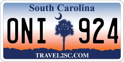 SC license plate ONI924