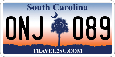 SC license plate ONJ089
