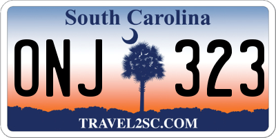 SC license plate ONJ323