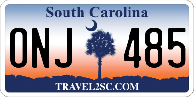 SC license plate ONJ485