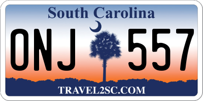 SC license plate ONJ557