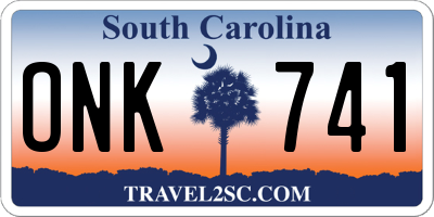 SC license plate ONK741
