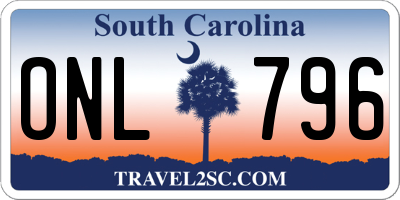 SC license plate ONL796