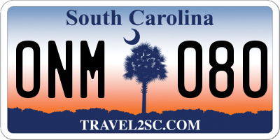 SC license plate ONM080