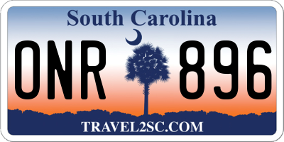 SC license plate ONR896