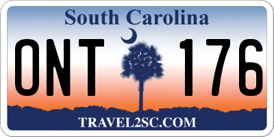 SC license plate ONT176