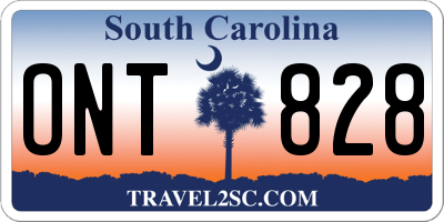 SC license plate ONT828