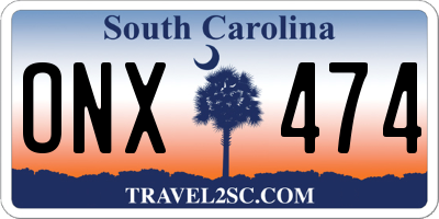 SC license plate ONX474