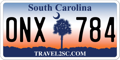 SC license plate ONX784
