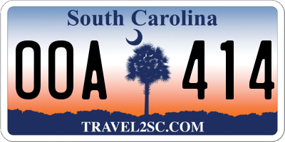 SC license plate OOA414