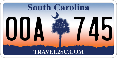 SC license plate OOA745