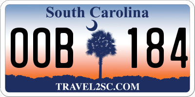 SC license plate OOB184