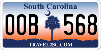 SC license plate OOB568