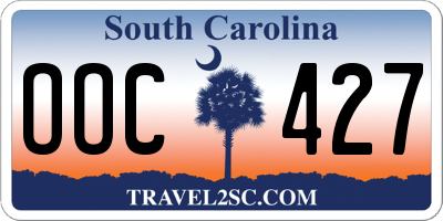 SC license plate OOC427