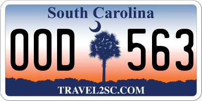 SC license plate OOD563