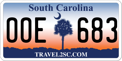 SC license plate OOE683
