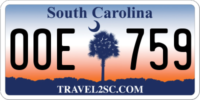 SC license plate OOE759