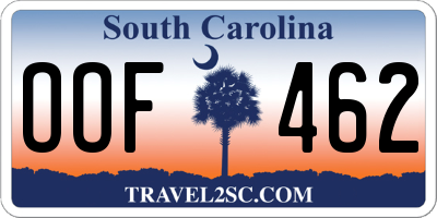 SC license plate OOF462