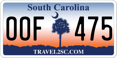 SC license plate OOF475
