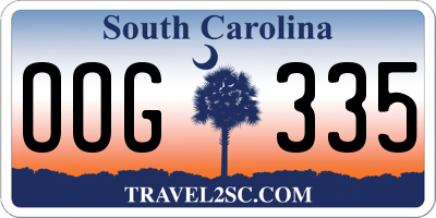 SC license plate OOG335