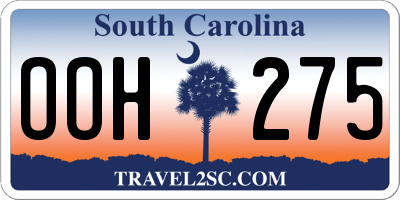 SC license plate OOH275