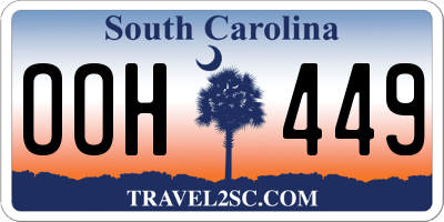 SC license plate OOH449