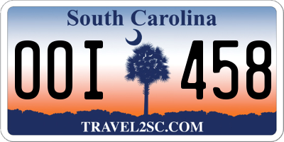 SC license plate OOI458