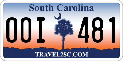 SC license plate OOI481