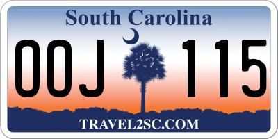 SC license plate OOJ115