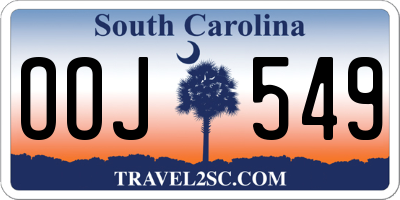 SC license plate OOJ549
